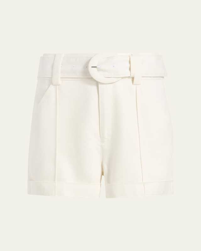 Aldi Belted Wide-Leg Linen Shorts